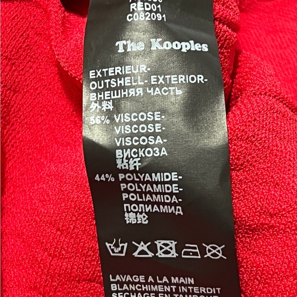 NWT THE KOOPLES Red Twist Cutout Short Sleeve Rib Knit Fit & Flare Dress! - Picture 8 of 10